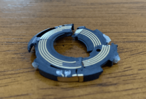 Air Tag antenna frame with 3 different antennas - NFC, Bluetooth, and UWB