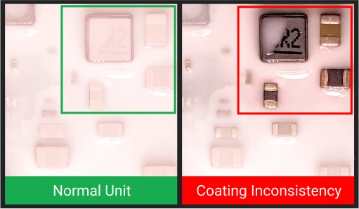 Coating inconsistency error