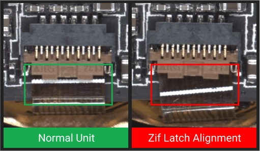 Zif latch alignment error