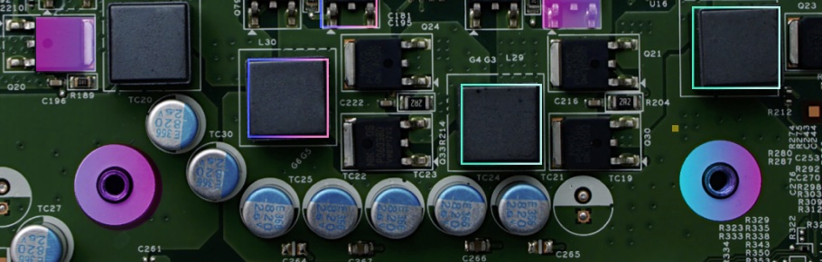 Example of an assembled circuit board